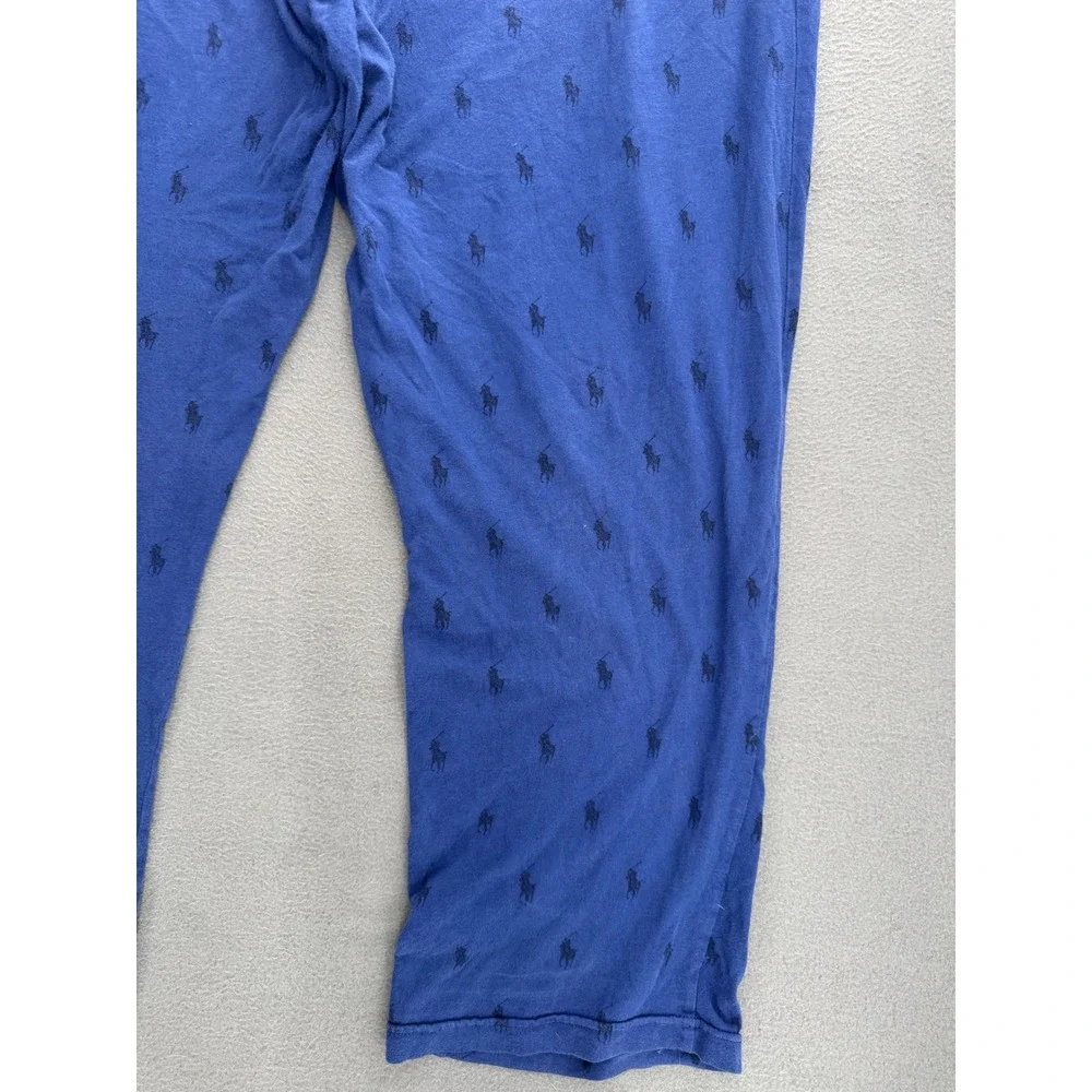 Polo Ralph Lauren Pajama Pant XL Blue All Over Pony Logo Sleepwear Loungewear